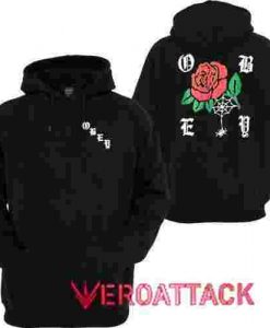 obey hoodie with roses