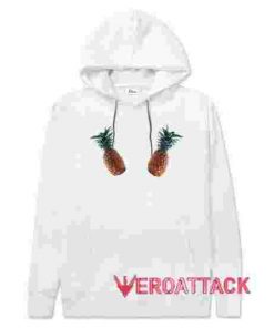 Pineapple Print White hoodie