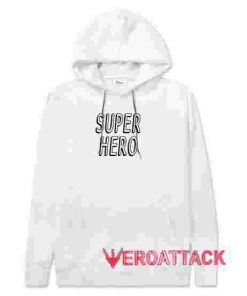Super Hero White color Hoodies