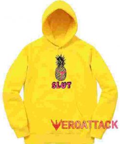 Pineapple Slut Yellow color Hoodies