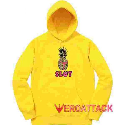 Pineapple Slut Yellow color Hoodies