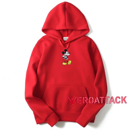 Classic Mickey Mouse Cool Pose Red color Hoodies