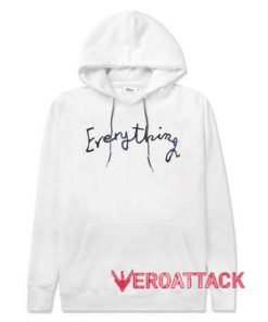 Everything White color Hoodies