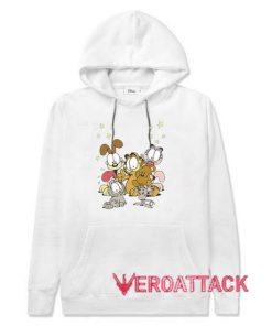 Garfield and Friends White color Hoodies