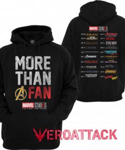 Marvel 10th Anniversary More Than a Fan Black color Hoodies