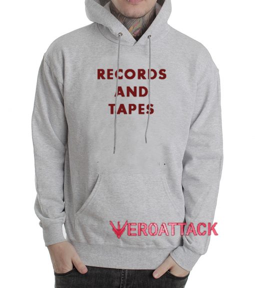 Records And Tapes Grey color Hoodies