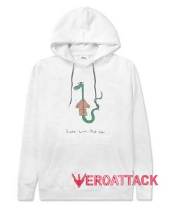 Snake Love, Not War White color Hoodies