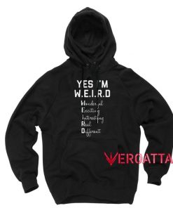 Yes I'm Weird Black color Hoodies