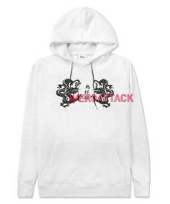Chinese Dragon White color Hoodies