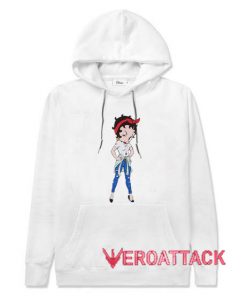 Betty Boop White color Hoodies