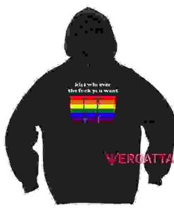 Kiss Whoever The Fuck You Want Black color Hoodies