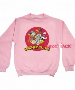 Looney Tunes Character Logo Light Pink Unisex Sweatshirts