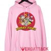 Looney Tunes Character Logo Light Pink color Hoodies