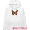 Monarch Butterfly White color Hoodies