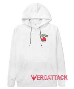 Pokemon Ball White color Hoodies