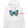 Lettuce Trim Butterfly White color Hoodies