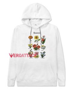 Beautiful Flower White color Hoodies