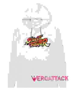 Street Fighter Logo White color Hoodies