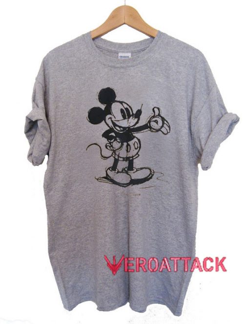 Classic Mickey Mouse Sketch T Shirt Size XS,S,M,L,XL,2XL,3XL