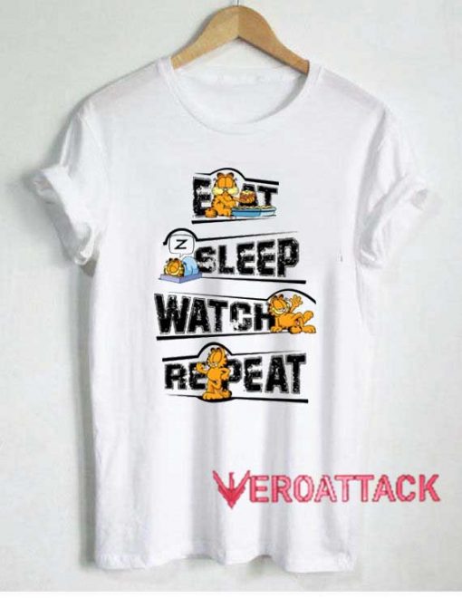 Garfield Eat Sleep Watch Repeat Tshirt