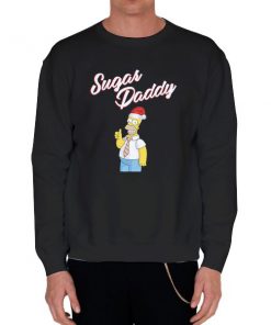 Black Sweatshirt The Homer Simpson Sugar Daddy Shirt
