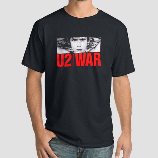 Black T Shirt The u2 War Shirt