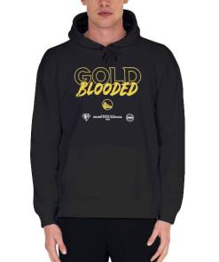 Black Hoodie Inspired Golden State Warriors Gold Blooded