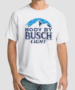 White T Shirt Vintage Distressed Busch Light