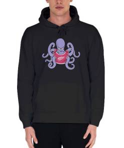 Black Hoodie Octopus Vintage Red Wings