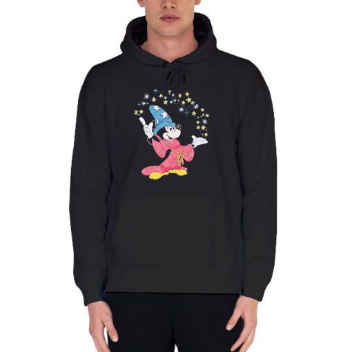 Black Hoodie Vintage Fantasia Sorcerer Mickey