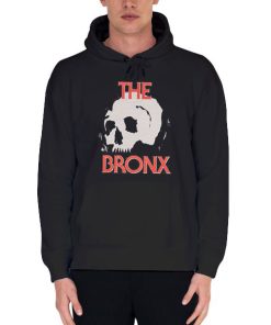 Black Hoodie Vintage Skull the Bronx