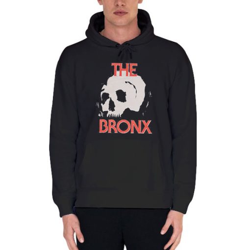 Black Hoodie Vintage Skull the Bronx