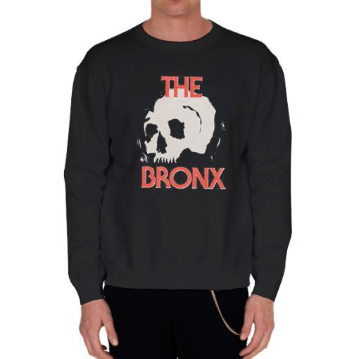 Black Sweatshirt Vintage Skull the Bronx