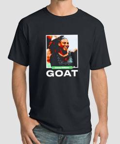 Black T Shirt Funny Mugshot Serena Goat