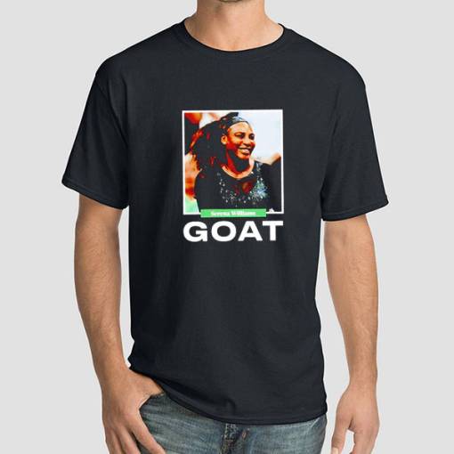 Black T Shirt Funny Mugshot Serena Goat