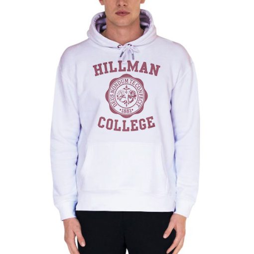 White Hoodie College the Hillman