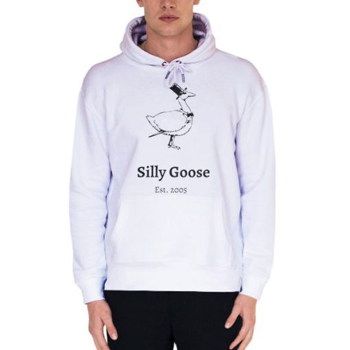 White Hoodie Funny Est 2005 Silly Goose
