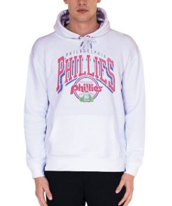 White Hoodie Vintage Inspired Philadelphia Phillies