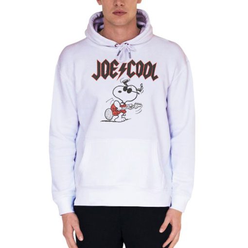 White Hoodie Vintage Parody Badn Joe Cool Snoopy