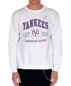 White Sweatshirt MLB Bronx 1997s Vintage Yankees