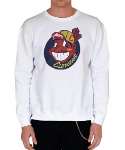 White Sweatshirt Mlb Indians Cleveland