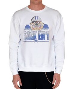 White Sweatshirt Sack Em' 1996 Vintage Dallas Cowboys