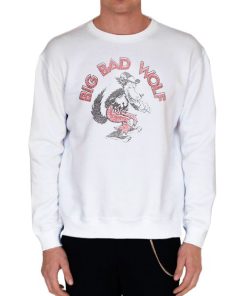 White Sweatshirt Vintage 90s Big Bad Wolf