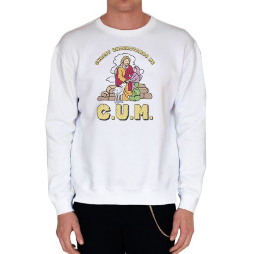 White Sweatshirt Vintage CUM Christ Understands Me