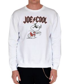 White Sweatshirt Vintage Parody Badn Joe Cool Snoopy