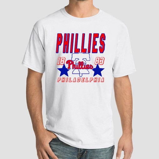 White T Shirt 1883 Vintage Philadelphia Phillies