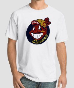 White T Shirt Mlb Indians Cleveland