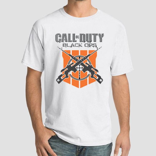 White T Shirt The Black Ops 4 Call of Duty
