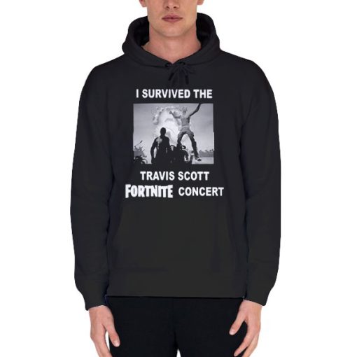 Black Hoodie Vintage I Survived the Travis Scott Concert