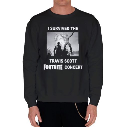 Black Sweatshirt Vintage I Survived the Travis Scott Concert